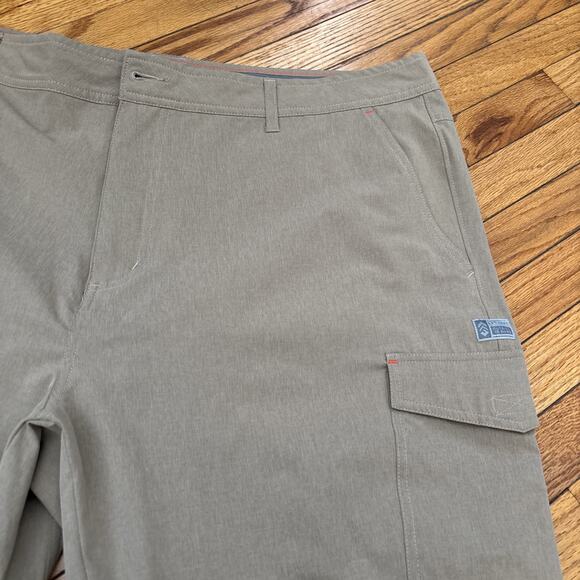 Free Country Mens 42 Gorpcore Tan Khaki Taconic Rip Stop Cargo Hiking Shorts - Picture 3 of 13